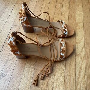 NWOT Sezane Lorenzo sandals - size 39 (us 8) - copper embroidery